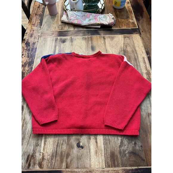 SJ Designs Women's Red Ugly Christmas Button Front Cardigan Sweater Size XL - Picture 5 of 7